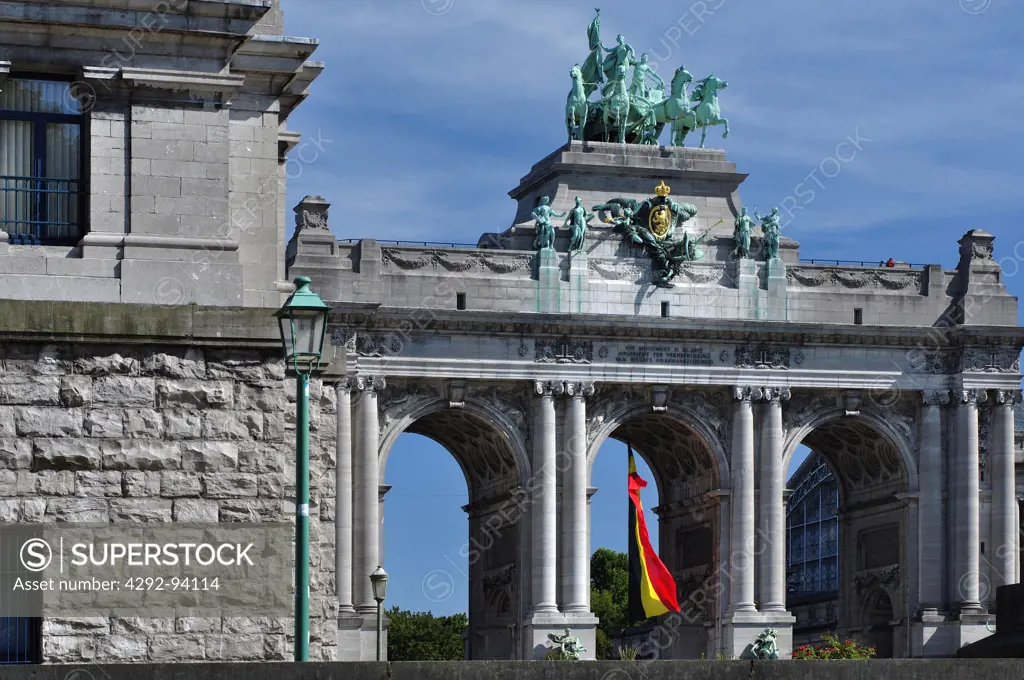 Belgium, Brussels, Parc de Cinquantenaire, Triumphal Arch