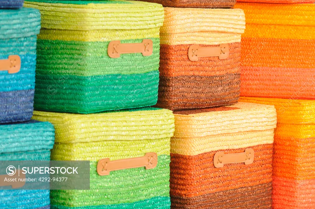 Stack of Colorful Basket