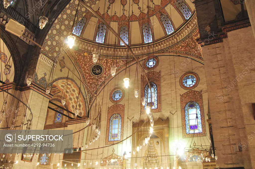 Turkey, Istanbul, Bayezid Mosque, Interior
