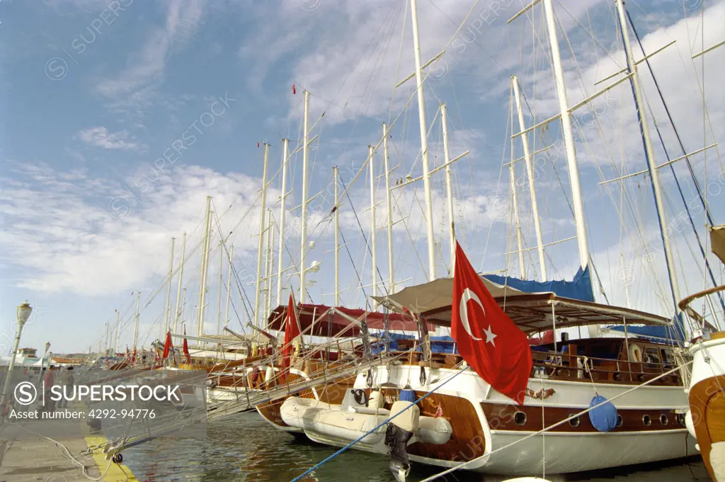 Turkey, Aegean coast, Bodrum, Harbour