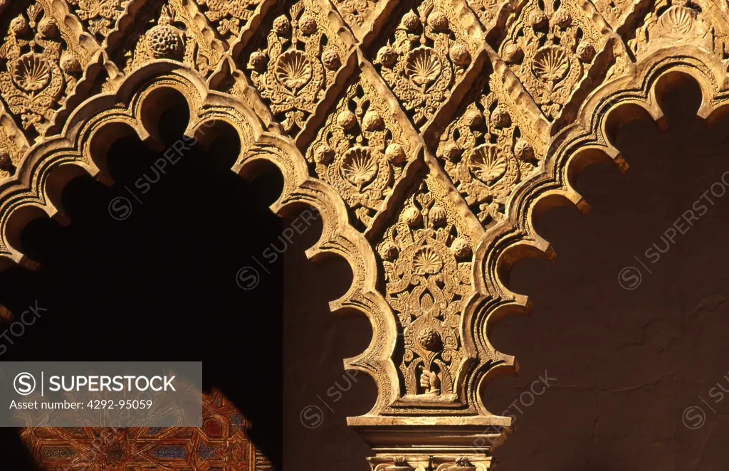 Spain, Andalusia, Almohad style of the Alcazar Palace in Seville
