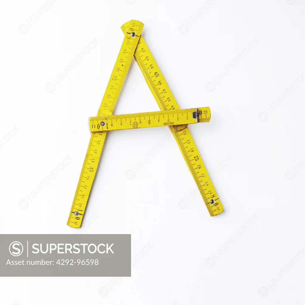 Tape measure forming A letter