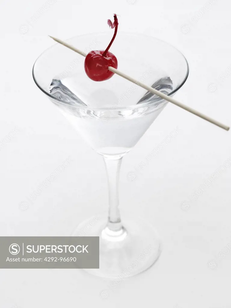 Aperitif with candied cherry