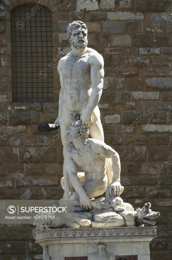 Italy, Tuscany, Florence, Signoria Square, Hercules and Cacus, Made By Baccio Bandinelli