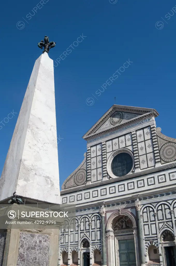 Italy, Tuscany, Florence, Santa Maria Novella Church and Obelisk