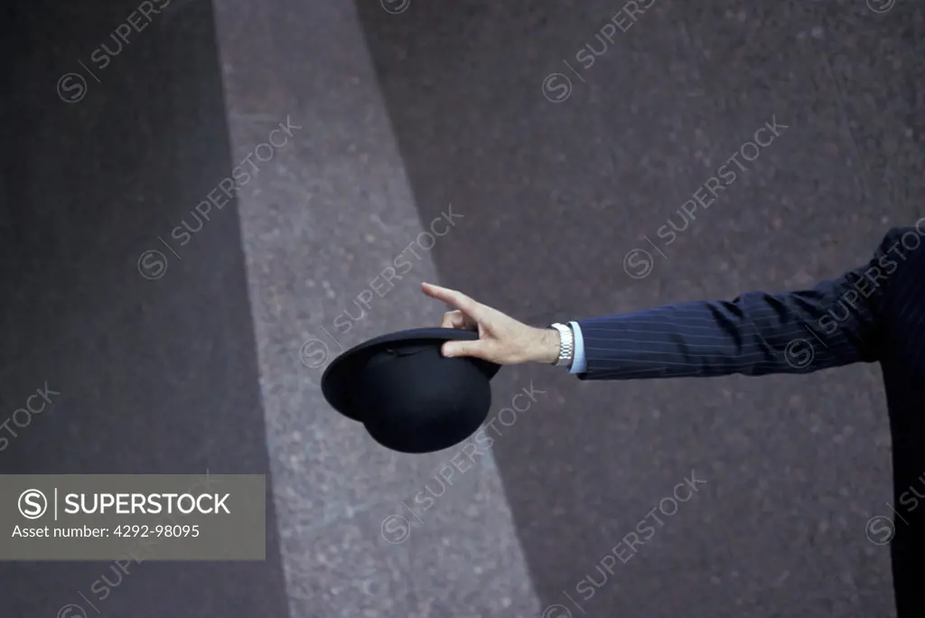 Businessman with bowler hat