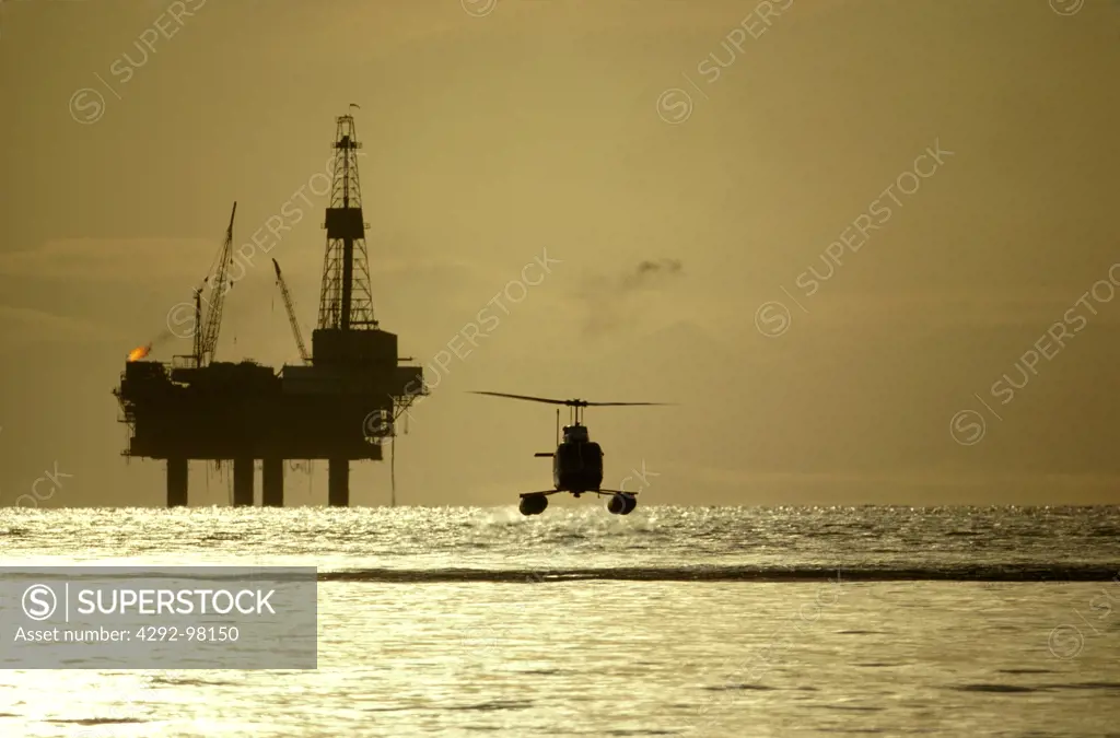 USA, Alaska, Off-shore oil platform