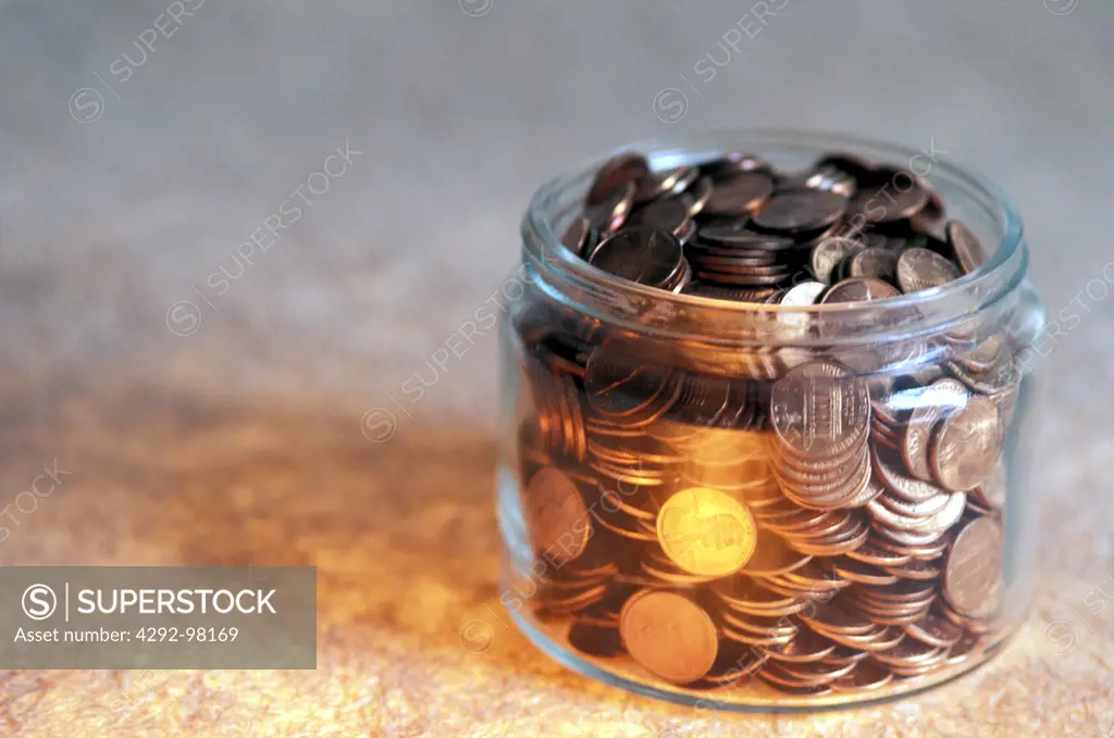 Pence in a jam jar