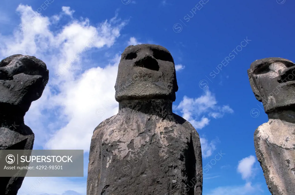 Easter Island. Chile. Moai at Ahu Tongariki