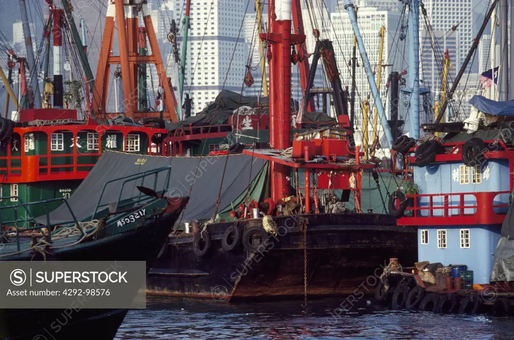 China, Hong Kong. Cargo Junks - Victoria
