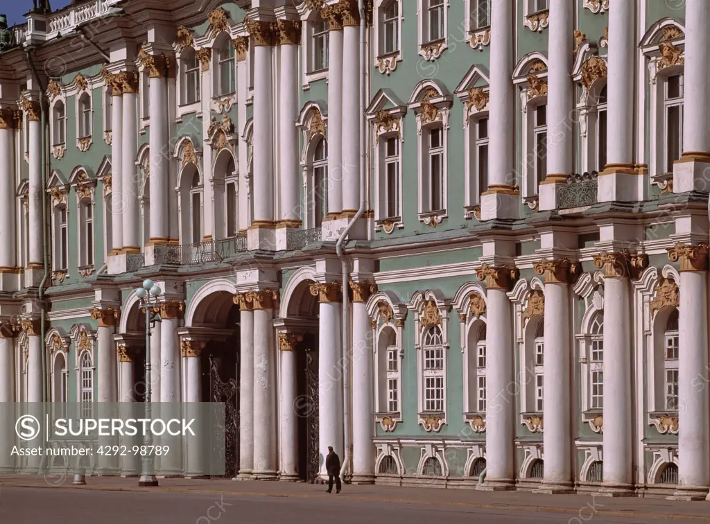 Russia, St. Petersburg.Facade of Hermitage Museum