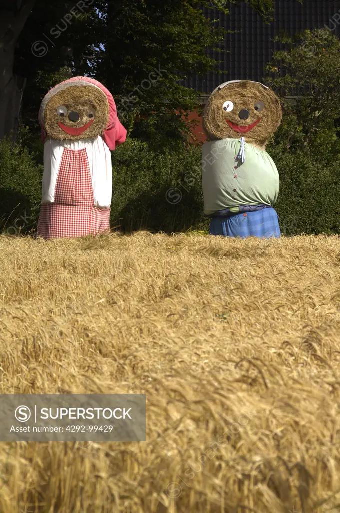 A couple of scarecrows
