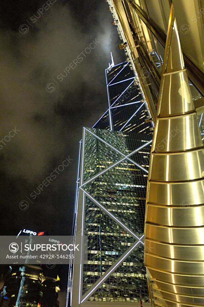 China, Hong Kong, Hong Kong Island, Bank of China Tower and Cheung Kong Center