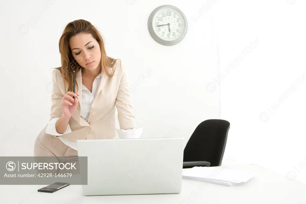 Businesswoman working at office