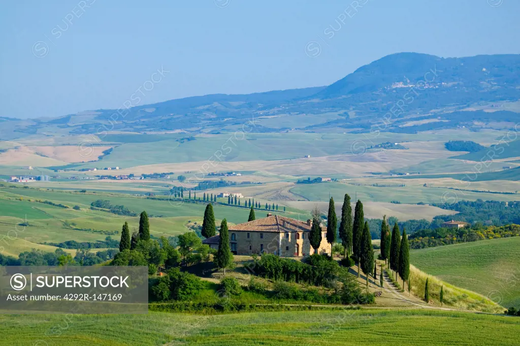 Italy,Tuscany,Val D'Orcia, Pienza. 'Il Belvedere'