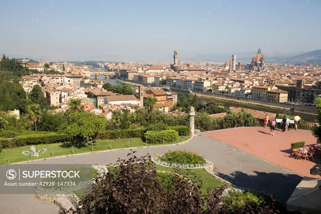 Italy, Tuscany, Florence. Piazzale Michelangelo