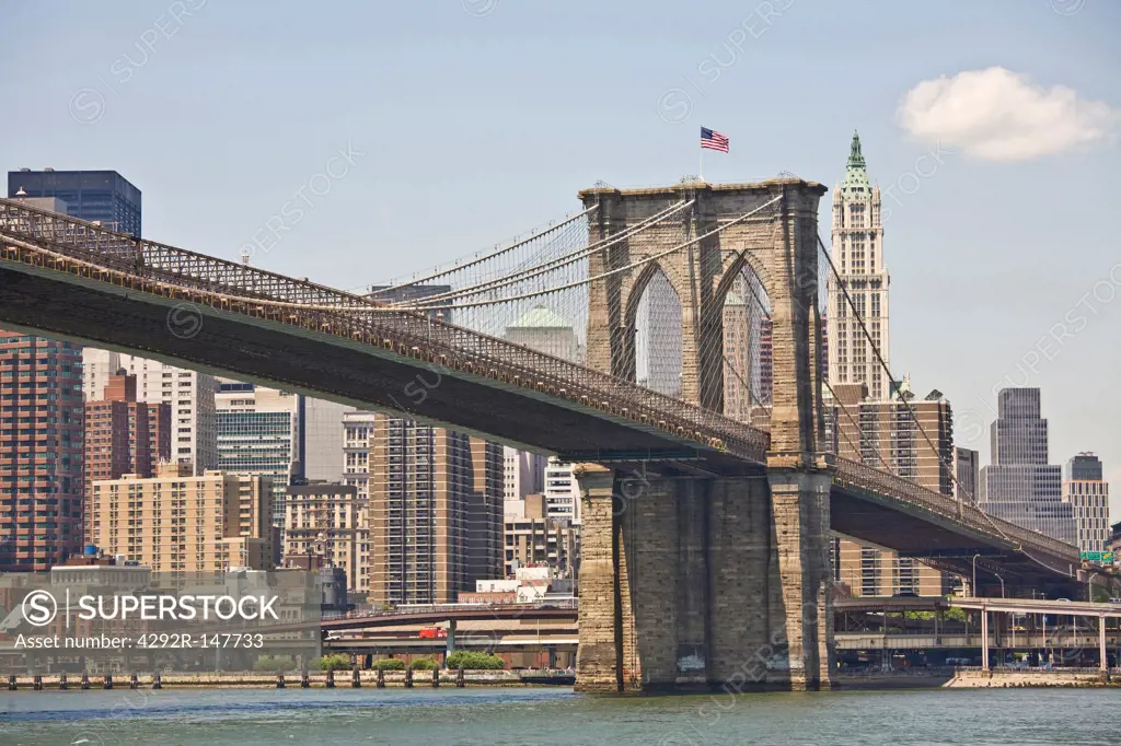 USA, New York, New York City, Brooklyn Bridge