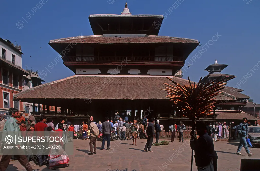 Nepal, Katmandu, Durbar square, Kasthamandap temple