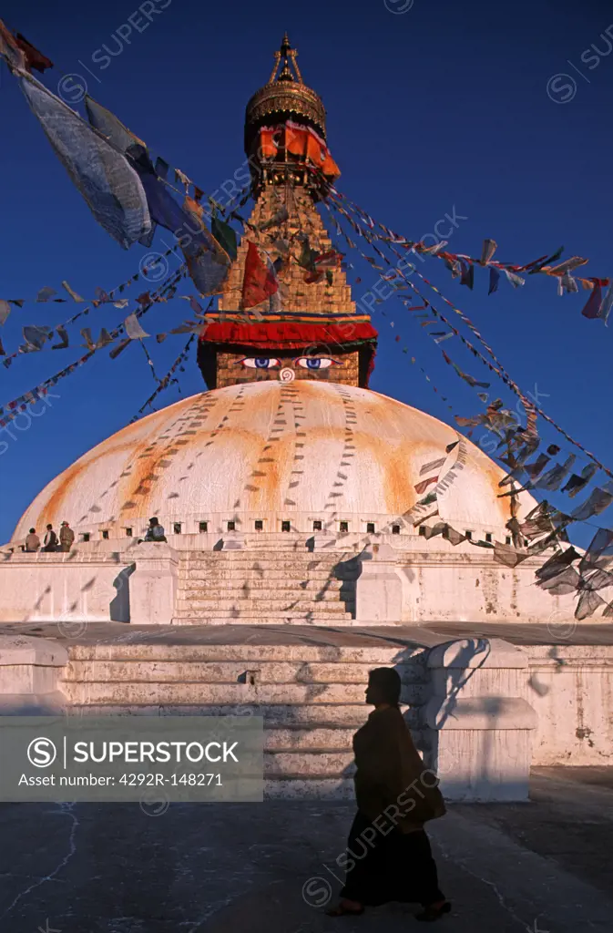 Nepal, Katmandu. Bodnath Stupa