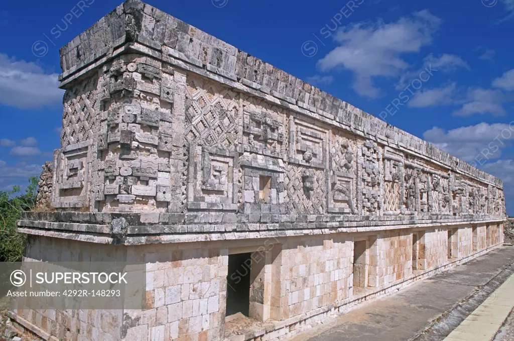 Mexico, Yucatan, Uxmal, maya ruins, the Nonnes quadrilatery