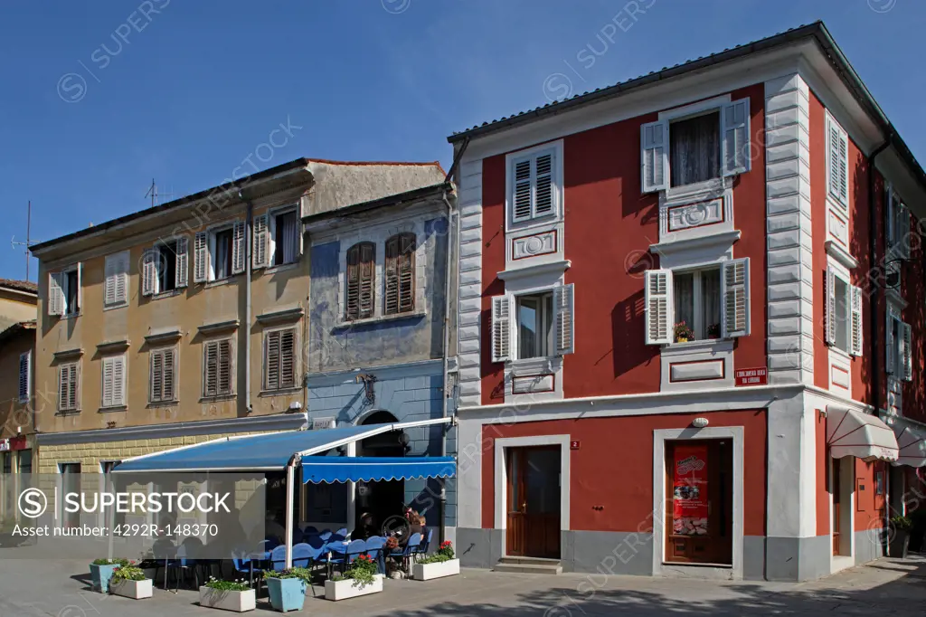 Izola,Isola,old town, typical houses,italian style,Slovenia