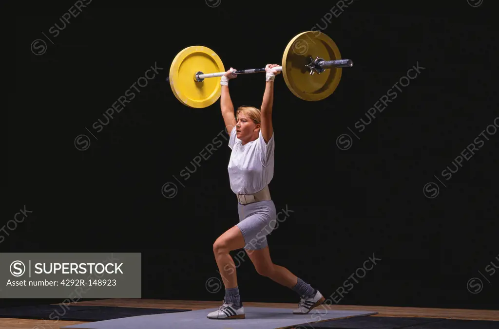 Woman weightlifting