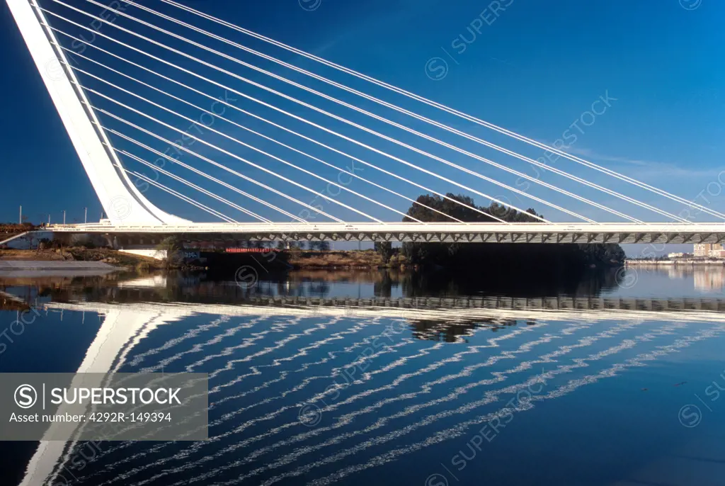 Spain, Seville. La Barqueta Bridge