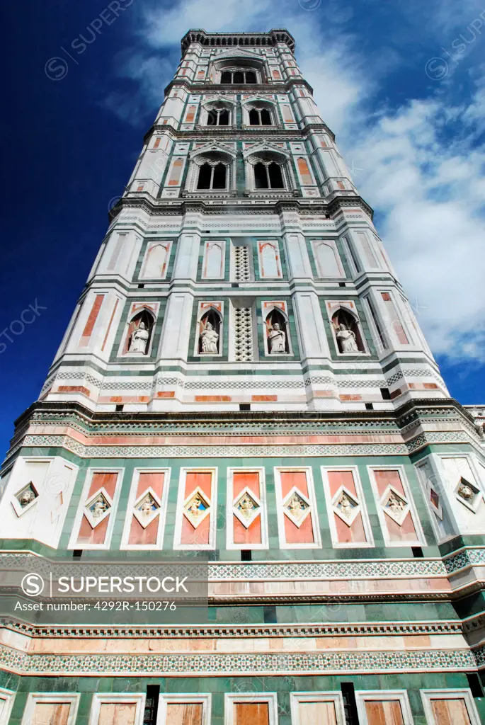 Italy, Tuscany, Florence, The Duomo, Giotto's belltower