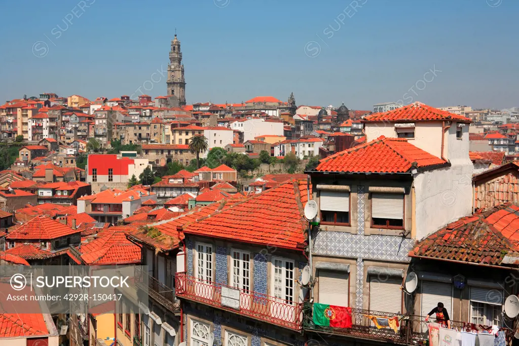 Portugal, Oporto, Old Town from Cathedral