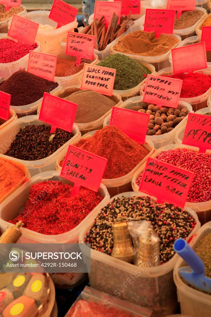 Turkey, Fethiye, assorted spices