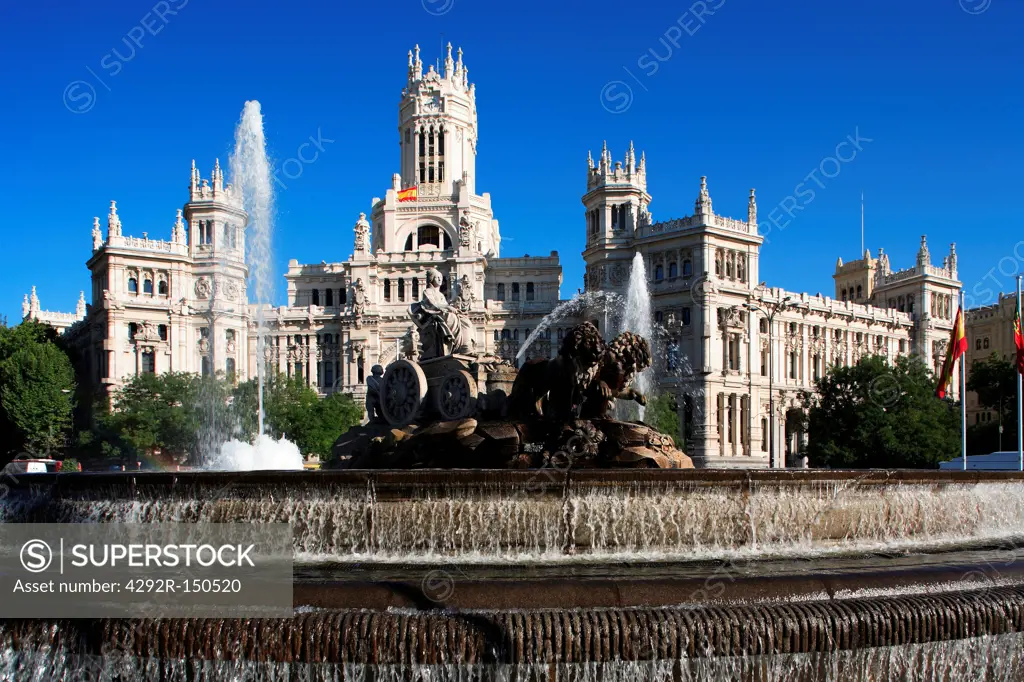 Spain, Madrid. Fuente la Cibeles