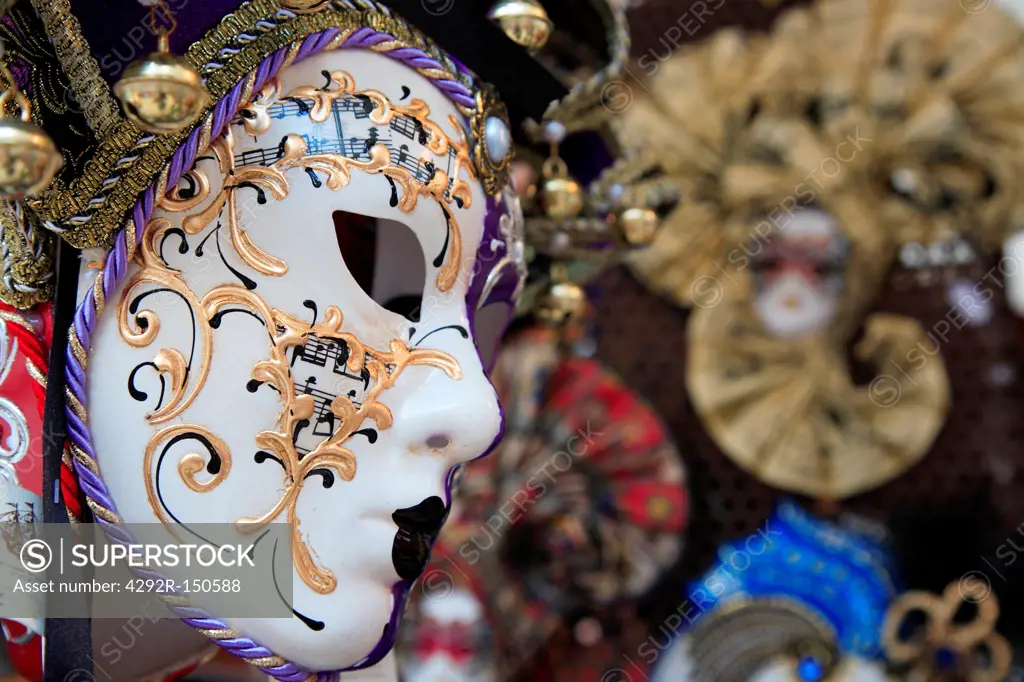 Italy, Verona, Piazza Erbe, Masks