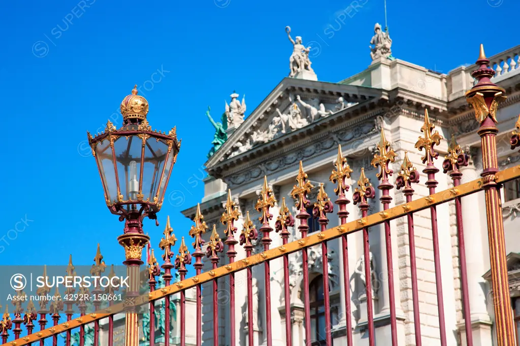 Austria, Vienna. Gate and palace