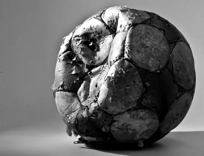 Damaged soccer ball