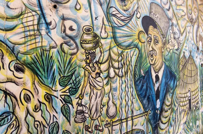 Africa, Senegal, Dakar, mural