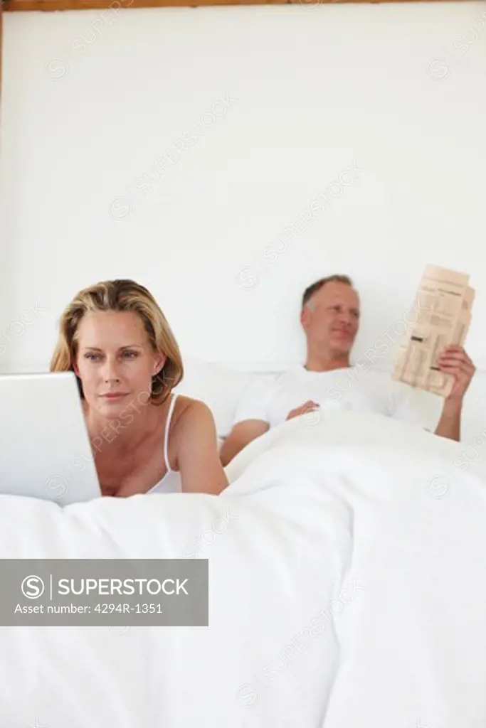 Couple spending time in bed