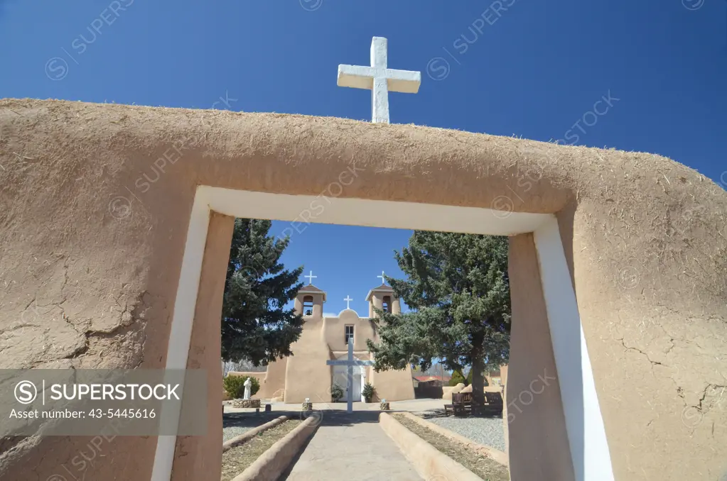 Gate of a church, San Francisco De Asis Church, Ranchos De Taos, New Mexico, USA