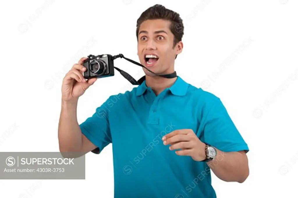 Man holding a camera.