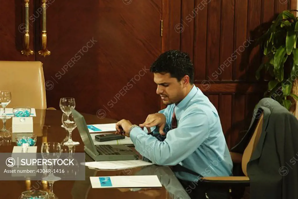 Businessperson working at the office