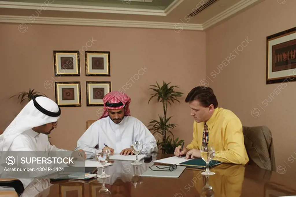 Arab Businessmen have a meeting