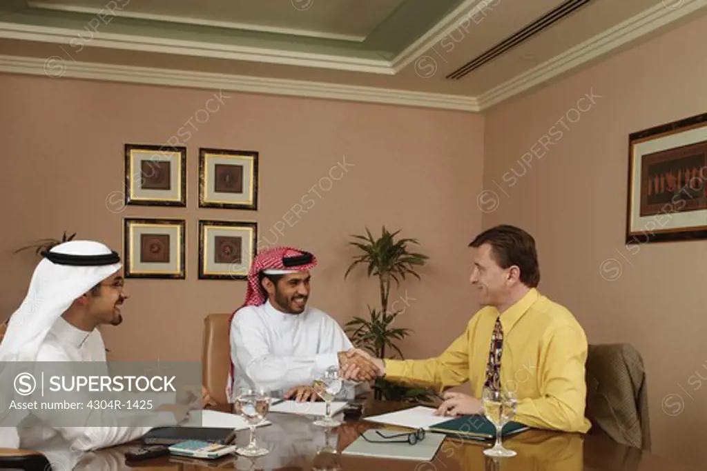 Arab Businessmen having a meeting
