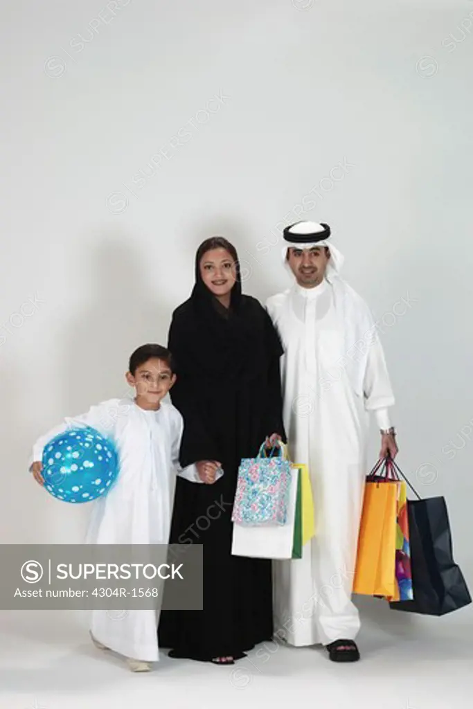 Arab Family with a shopping bag