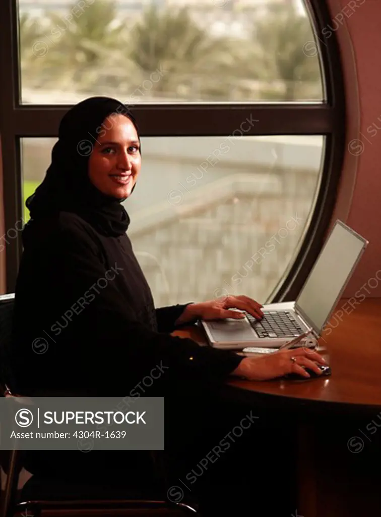 Businesswoman on the computer