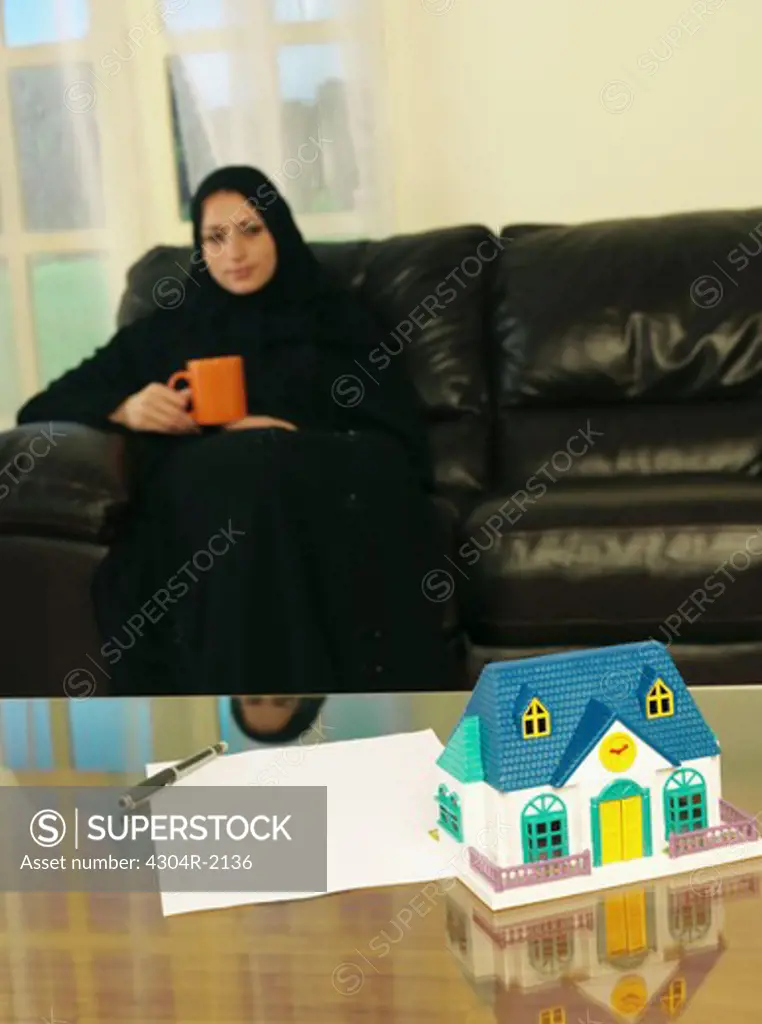 Arab lady on a relaxation