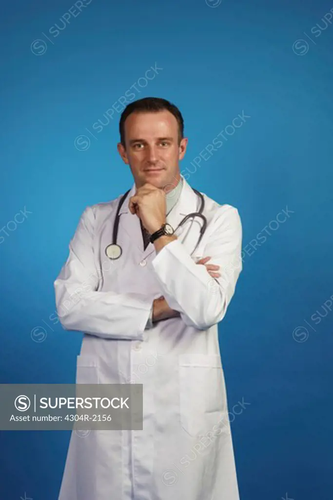 An Optimistic doctor looking at the camera.