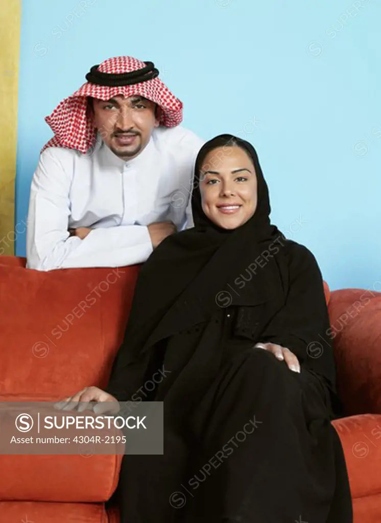 Arab Couple on the couch