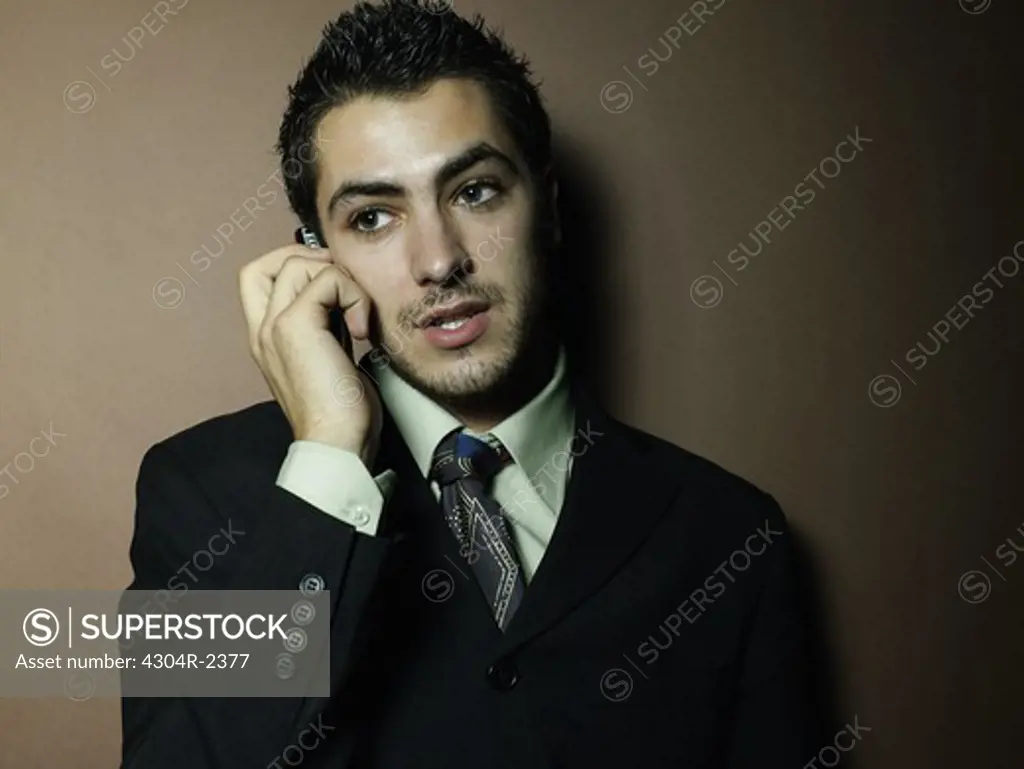 Young Businessman on the phone.