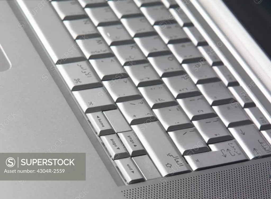 Close-up View of Illuminated Keyboard.