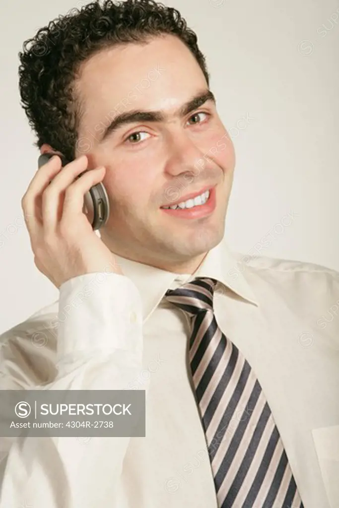 Businessman on the phone.