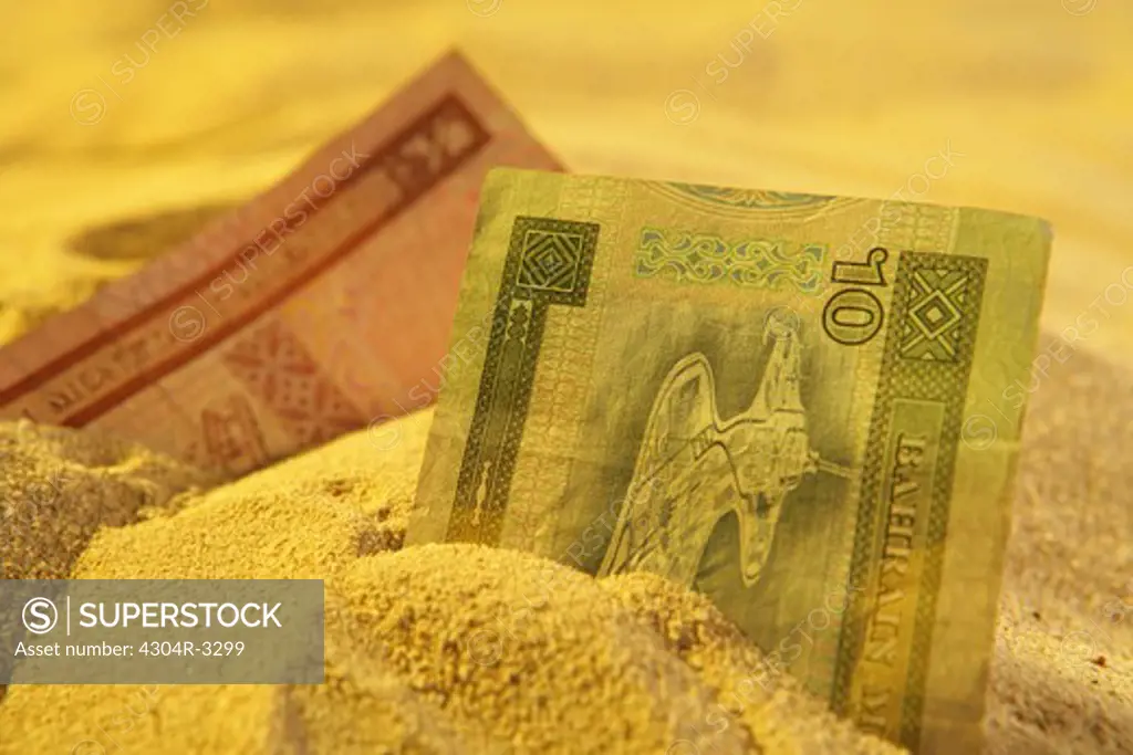Arab Money on the sand